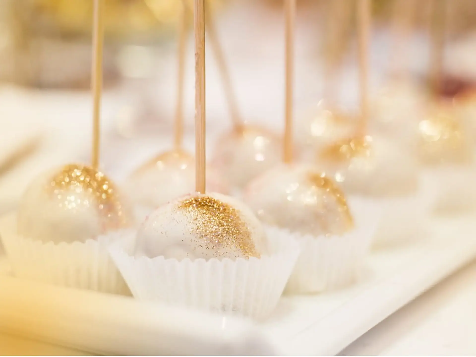 golden luster dust and cake pops