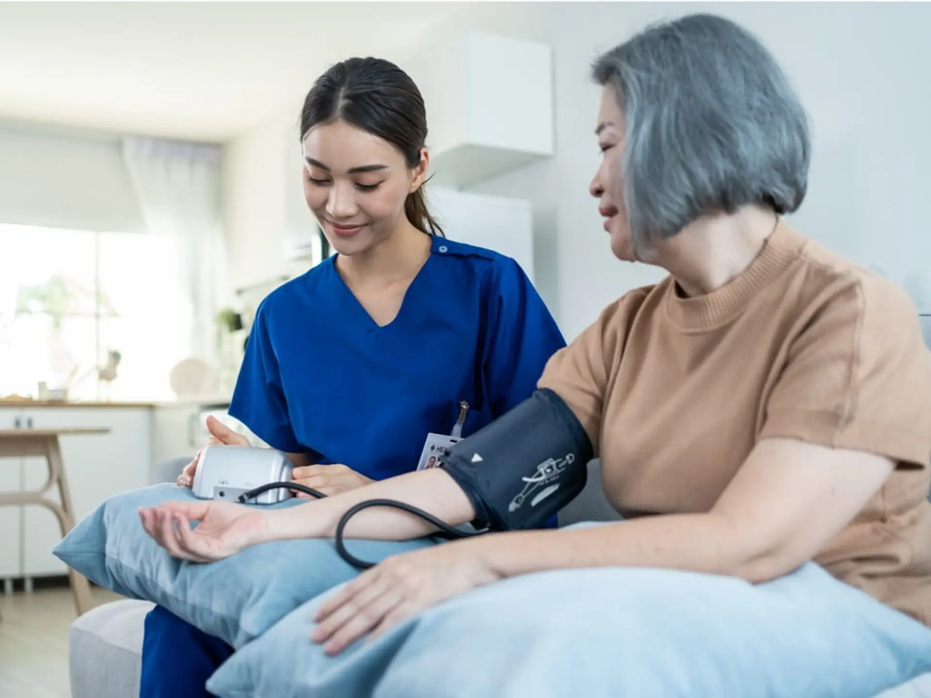 Woman receiving check-up