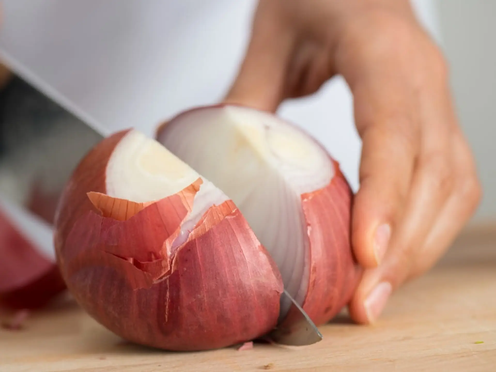 chopping onion