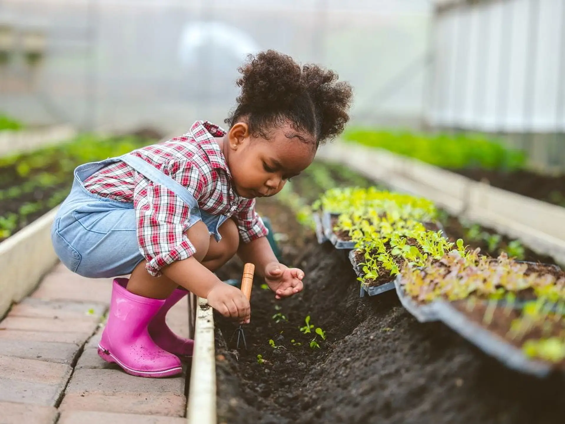 child digging in dirt