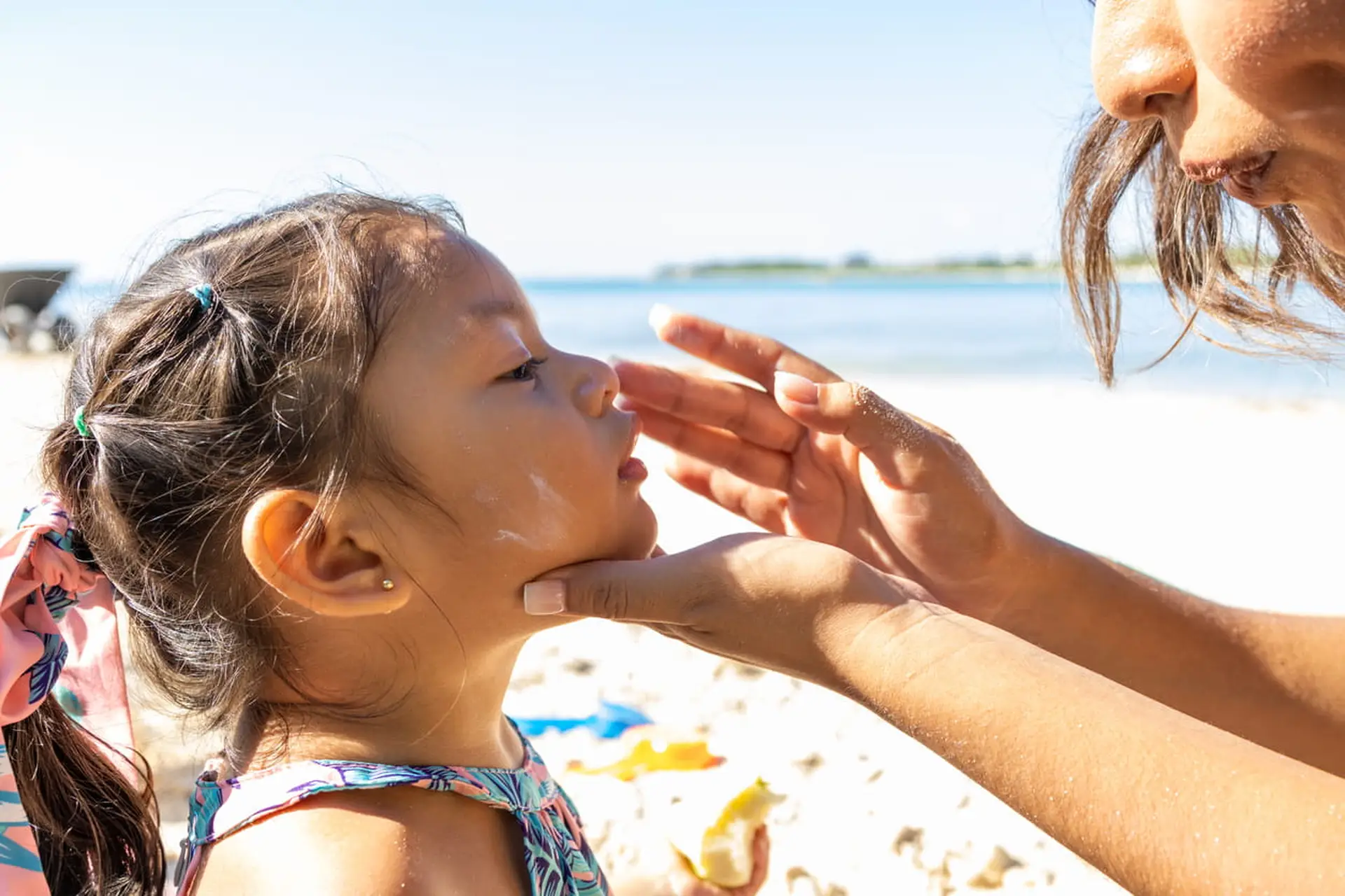 toddler at beach