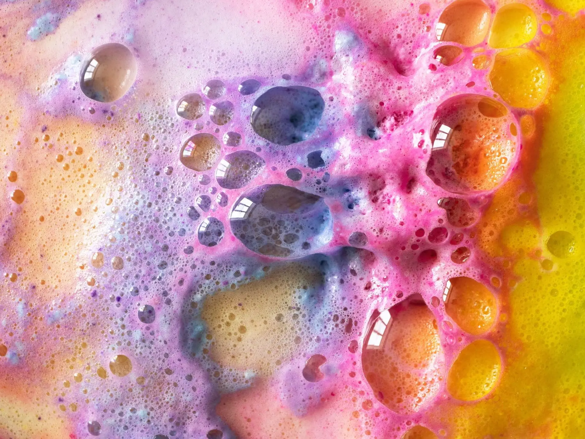 colorful bath water