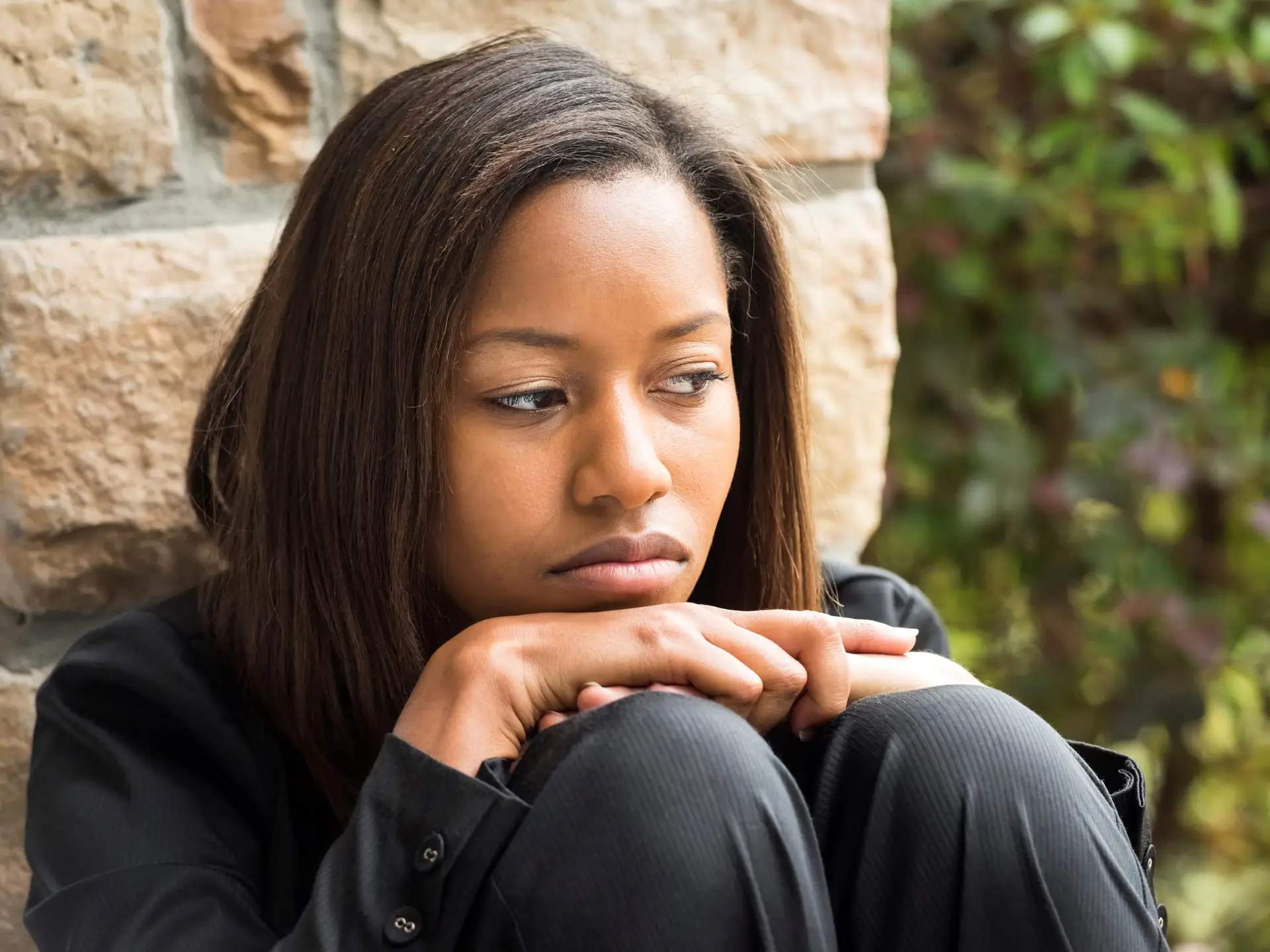 Woman experiencing sadness