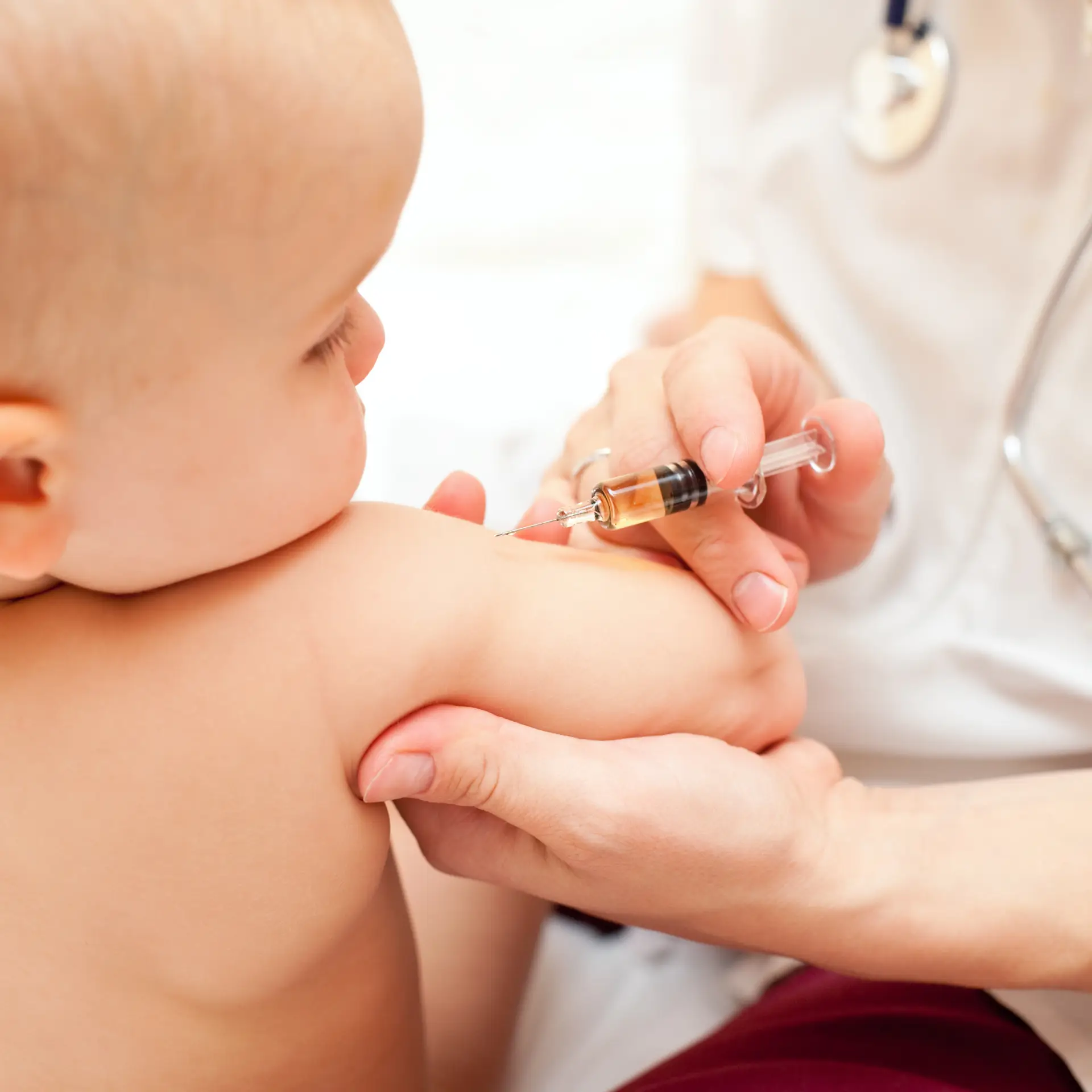 baby receiving vaccine